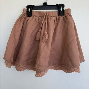 Rylee + Cru Girls Lace Trim Skirt